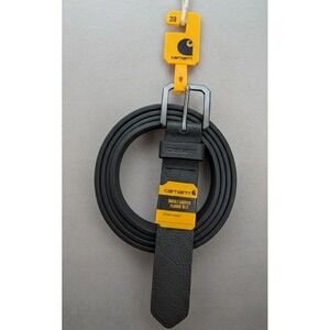 Carhartt Saddle Leather Classic Belt Men's Black Size 38 Full Grain WB6212-M NEW